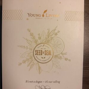 Young Living Gold and Cream Essential Oils Packaging